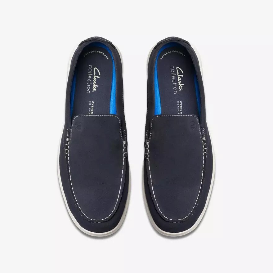 Mocassins d’été pour homme Flexway Step en daim bleu marine, à enfiler en chaussures à enfiler Mocassins d’été pour homme Flexway Step en daim bleu marine, à enfiler en chaussures à enfiler