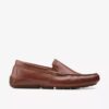Mocassins de conduite Markman Plain pour homme en cuir beige foncé Mocassins de conduite Markman Plain pour homme en cuir beige foncé