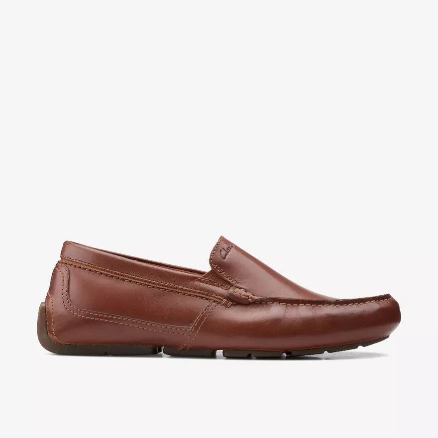 Mocassins de conduite Markman Plain pour homme en cuir beige foncé Mocassins de conduite Markman Plain pour homme en cuir beige foncé