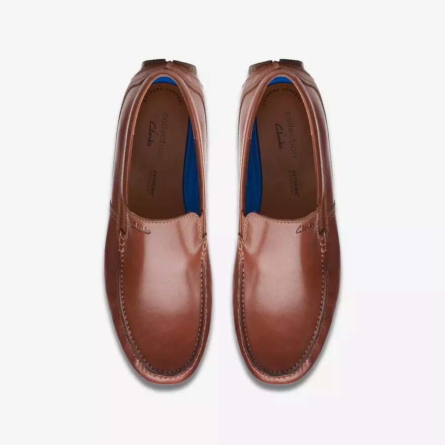 Mocassins de conduite Markman Plain pour homme en cuir beige foncé Mocassins de conduite Markman Plain pour homme en cuir beige foncé