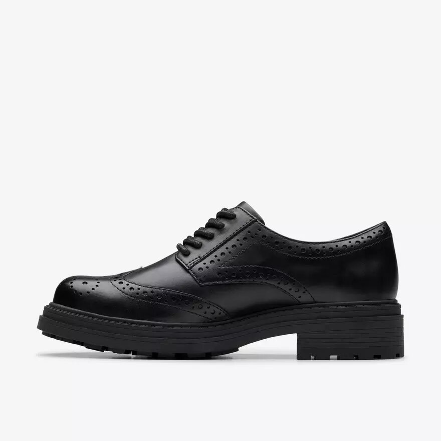 Mocassins Derby Orinoco3 pour femme en cuir noir Mocassins Derby Orinoco3 pour femme en cuir noir