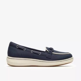 Mocassins en toile bleu marine Breezesky Bay pour femme