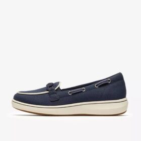 Mocassins en toile bleu marine Breezesky Bay pour femme