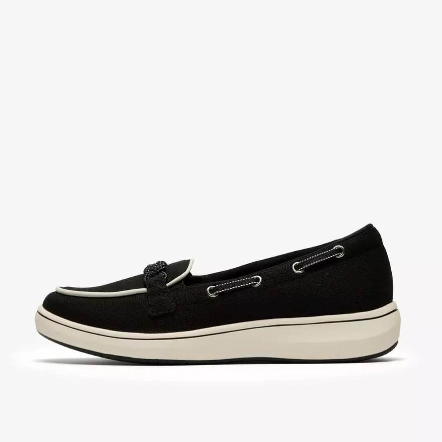 Mocassins en toile noirs Breezesky Bay pour femme Mocassins en toile noirs Breezesky Bay pour femme