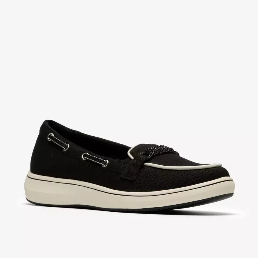 Mocassins en toile noirs Breezesky Bay pour femme Mocassins en toile noirs Breezesky Bay pour femme