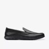 Mocassins Flexway Step en cuir noir pour homme Mocassins Flexway Step en cuir noir pour homme
