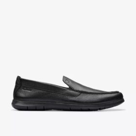 Mocassins Flexway Step en cuir noir pour homme
