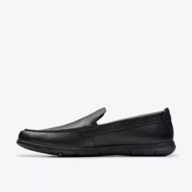 Mocassins Flexway Step en cuir noir pour homme