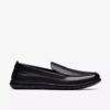Mocassins Flexway Step noirs lisses pour homme Mocassins Flexway Step noirs lisses pour homme