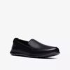 Mocassins Flexway Step noirs lisses pour homme Mocassins Flexway Step noirs lisses pour homme