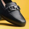 Mocassins Juliet Echo en cuir noir pour femme Mocassins Juliet Echo en cuir noir pour femme