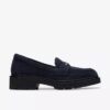 Mocassins Lauryl Step en daim bleu marine pour femme