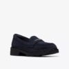 Mocassins Lauryl Step en daim bleu marine pour femme