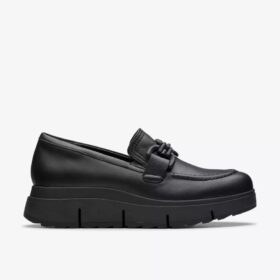 Mocassins Loriini Izzy en cuir noir pour femme