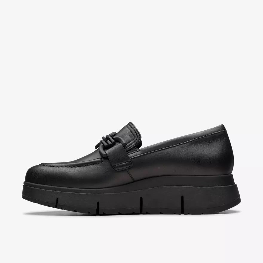 Mocassins Loriini Izzy en cuir noir pour femme Mocassins Loriini Izzy en cuir noir pour femme