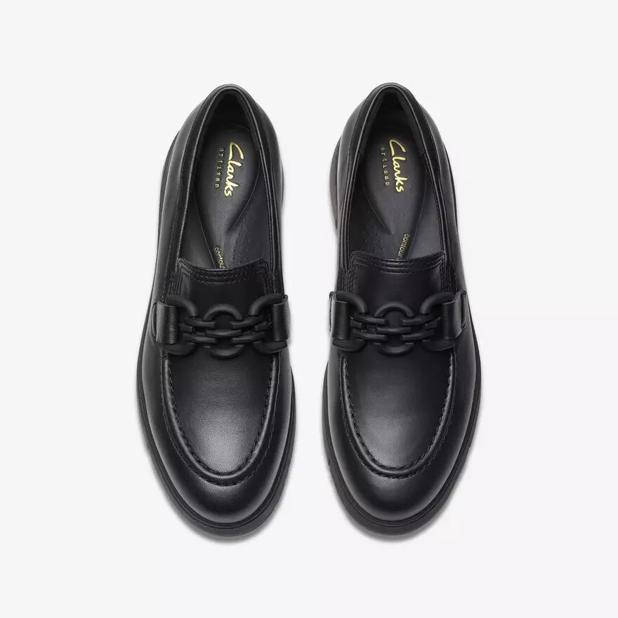 Mocassins Loriini Izzy en cuir noir pour femme Mocassins Loriini Izzy en cuir noir pour femme