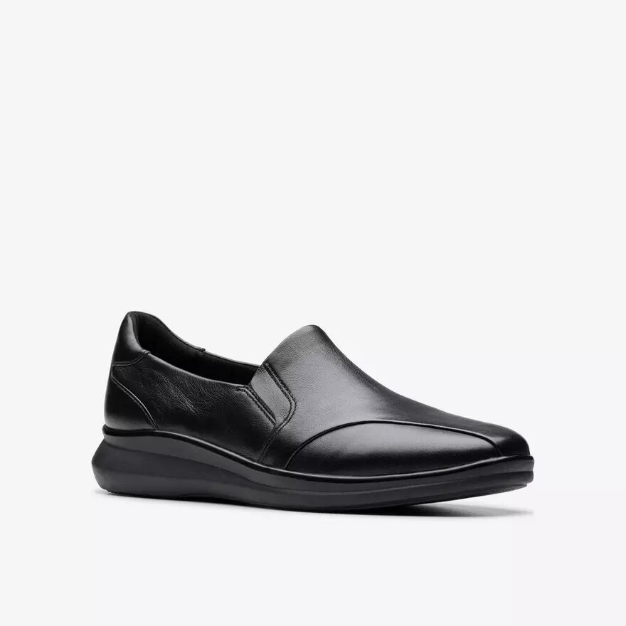 Mocassins Lynell Edge en cuir noir pour femme Mocassins Lynell Edge en cuir noir pour femme