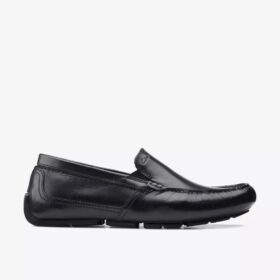 Mocassins Markman Plain en cuir noir pour homme