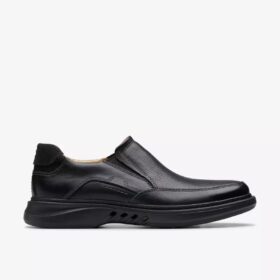 Mocassins pour homme Un Briley Step en cuir noir | clarks