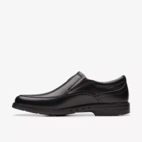 Mocassins pour homme Un Kendric Go en cuir noir | Clark&rsquo;s