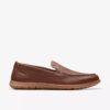 Mocassins sans lacets Flexway Step en cuir marron clair pour homme Mocassins sans lacets Flexway Step en cuir marron clair pour homme