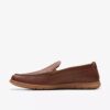 Mocassins sans lacets Flexway Step en cuir marron clair pour homme Mocassins sans lacets Flexway Step en cuir marron clair pour homme