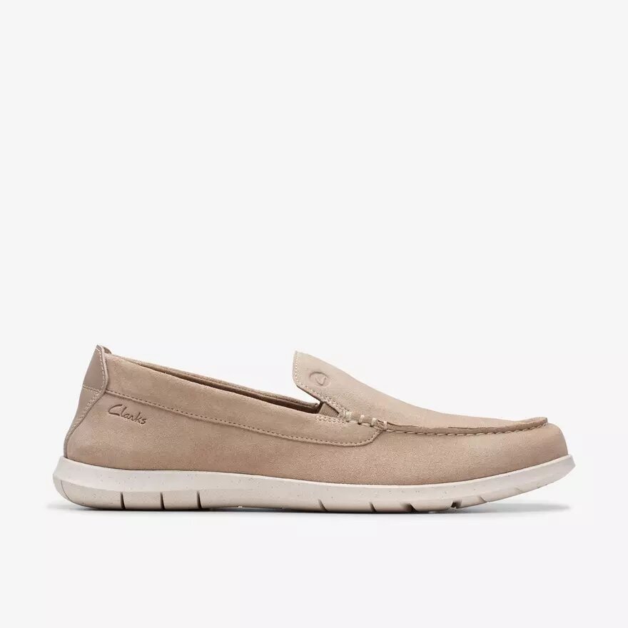 Mocassins sans lacets Flexway Step en daim couleur sable pour homme Mocassins sans lacets Flexway Step en daim couleur sable pour homme