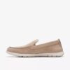 Mocassins sans lacets Flexway Step en daim couleur sable pour homme Mocassins sans lacets Flexway Step en daim couleur sable pour homme