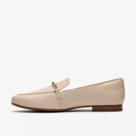 Mocassins Tamna Iris en cuir blanc pour femme
