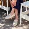Mocassins Tamna Iris en cuir blanc pour femme Mocassins Tamna Iris en cuir blanc pour femme