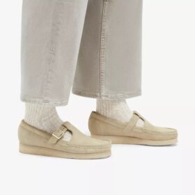 Mocassins Wallabee T-Bar en daim érable pour femme