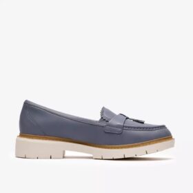 Mocassins Westlynn Bella en cuir bleu denim pour femme
