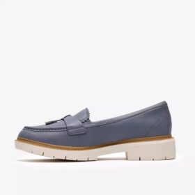 Mocassins Westlynn Bella en cuir bleu denim pour femme