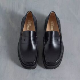 Mocassins Yukoner Penny en cuir noir pour homme