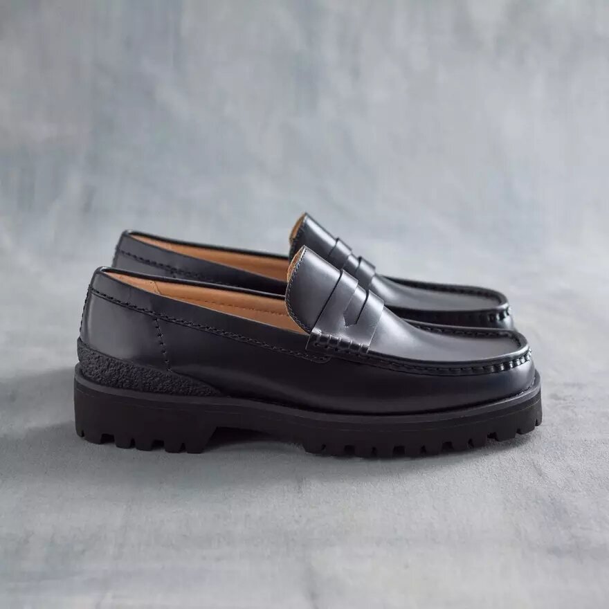 Mocassins Yukoner Penny en cuir noir pour homme Mocassins Yukoner Penny en cuir noir pour homme