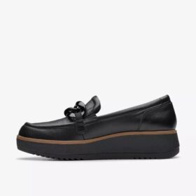 Mocassins Zylah May en cuir noir pour femme, taille US
