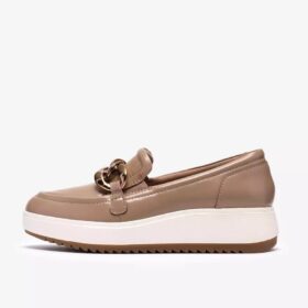 Mocassins Zylah May en cuir taupe pour femme, taille US