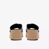 Mules Tessiah pour femme, compensées en cuir noir Mules Tessiah pour femme, compensées en cuir noir