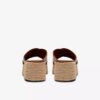 Mules Tessiah pour femme, en cuir beige, à talons compensés