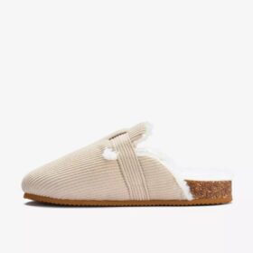 Pantoufles Cory Buckle kaki pour femme