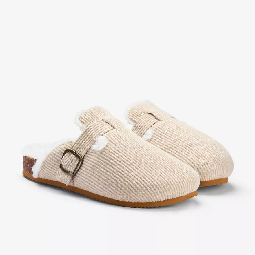 Pantoufles Cory Buckle kaki pour femme Pantoufles Cory Buckle kaki pour femme