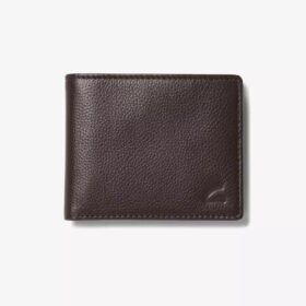 Portefeuille classique pour homme « Pebble » à pliage fin, marron, États-Unis
