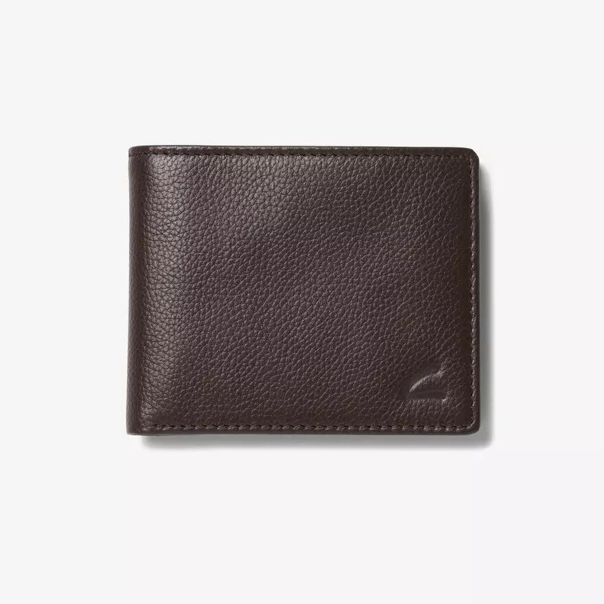 Portefeuille classique pour homme « Pebble » à pliage fin, marron, États-Unis Portefeuille classique pour homme « Pebble » à pliage fin, marron, États-Unis