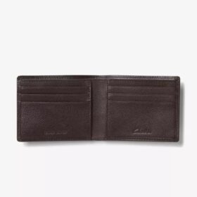 Portefeuille classique pour homme « Pebble » à pliage fin, marron, États-Unis