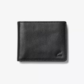 Portefeuille classique pour homme Slimfold en cuir grainé, noir, taille US