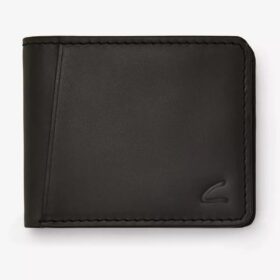 Portefeuille pour homme en cuir ciré Buff, noir, taille US