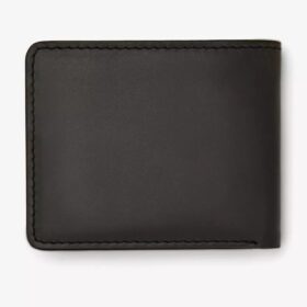 Portefeuille pour homme en cuir ciré Buff, noir, taille US