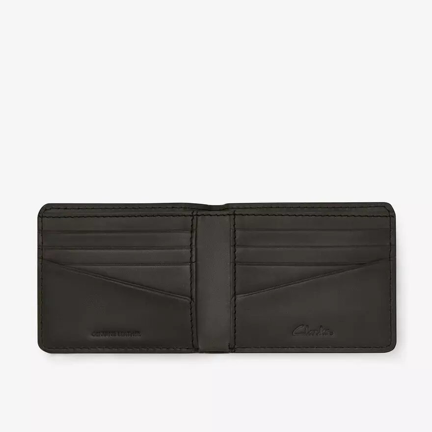 Portefeuille pour homme en cuir ciré Buff, noir, taille US Portefeuille pour homme en cuir ciré Buff, noir, taille US