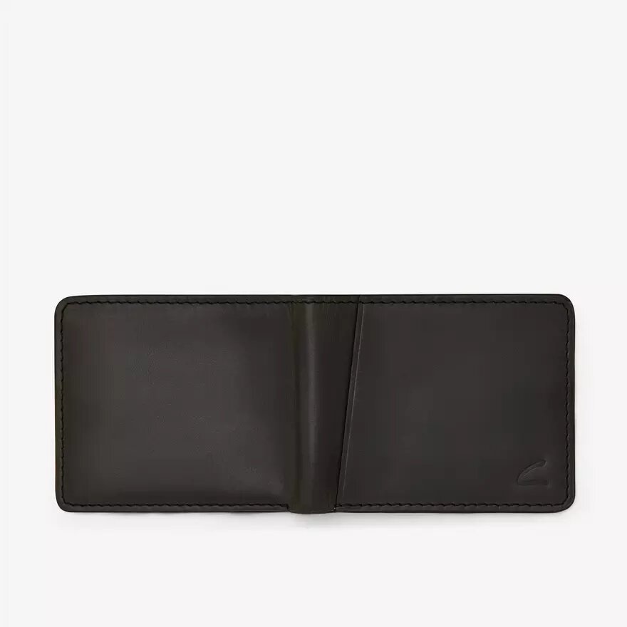 Portefeuille pour homme en cuir ciré Buff, noir, taille US Portefeuille pour homme en cuir ciré Buff, noir, taille US