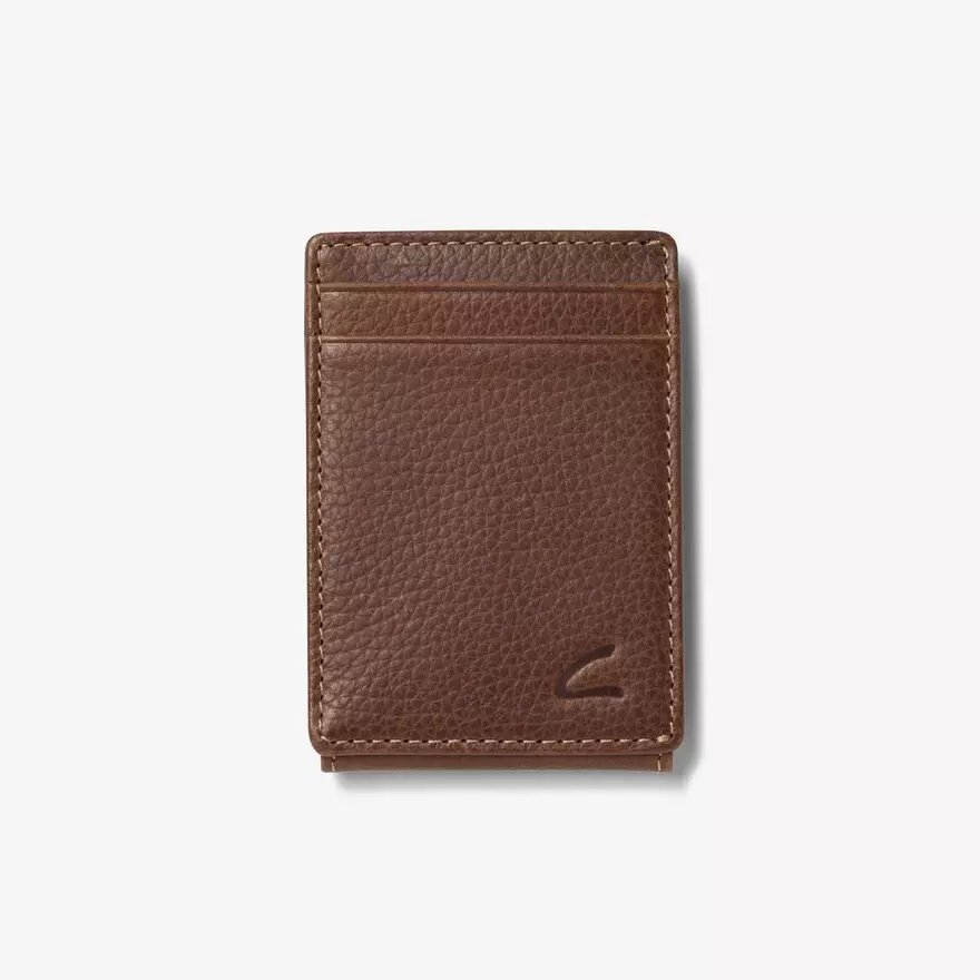 Portefeuille pour homme à pince à billets large, marron, style « Pebble » (États-Unis) Portefeuille pour homme à pince à billets large, marron, style « Pebble » (États-Unis)